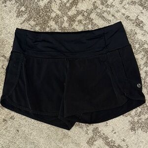 Lululemon Athletica Black Athletic Shorts Lightweight Moisture-Wicking